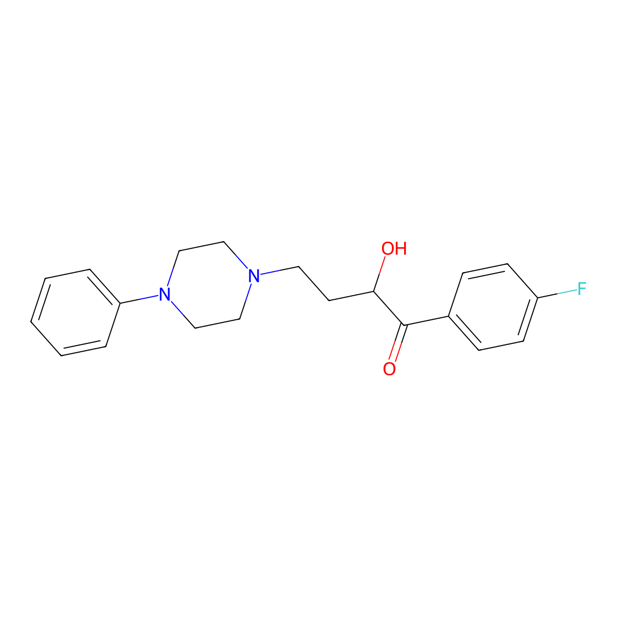 1-(4-Fluorophenyl)-2-hydroxy-4-(4-phenyl-1-piperazinyl)-1-butanone molecular structure, CAS 51037-47-9
