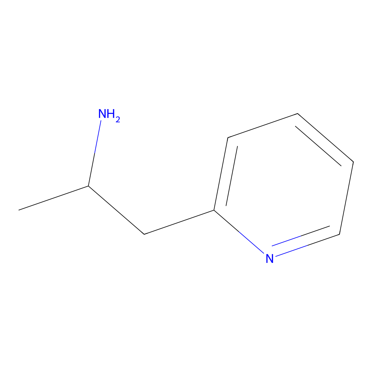 (1-Methyl-2-pyridin-2-ylethyl)amine molecular structure, CAS 51038-40-5