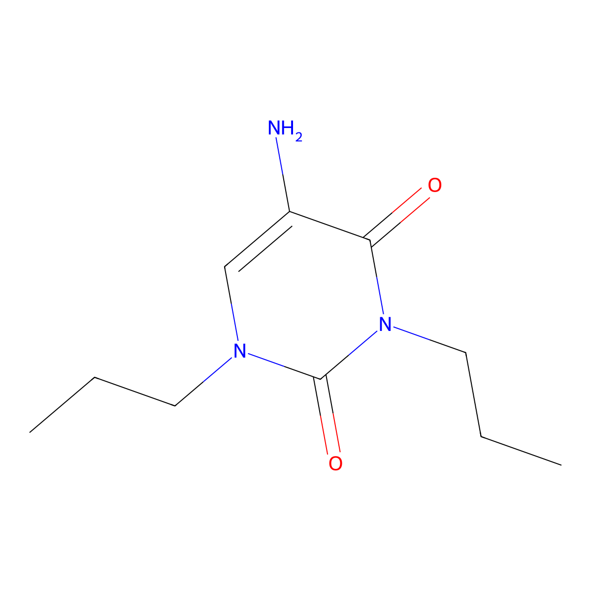 5-Amino-1,3-dipropylpyrimidine-2,4(1H,3H)-dione molecular structure, CAS 51038-42-7