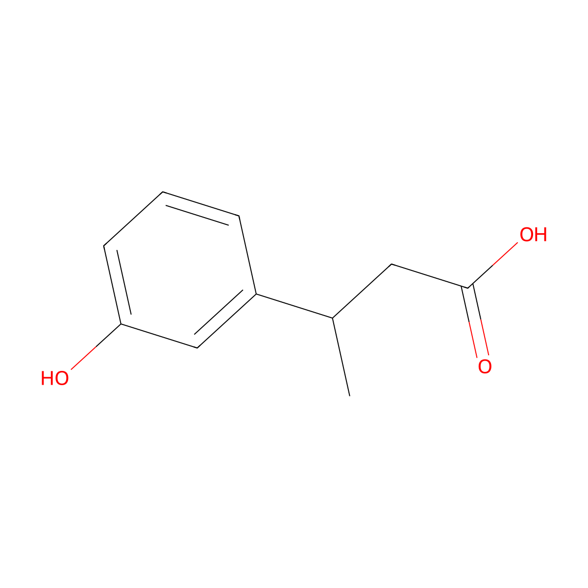 3-(3-Hydroxyphenyl)butanoic Acid molecular structure, CAS 51038-69-8
