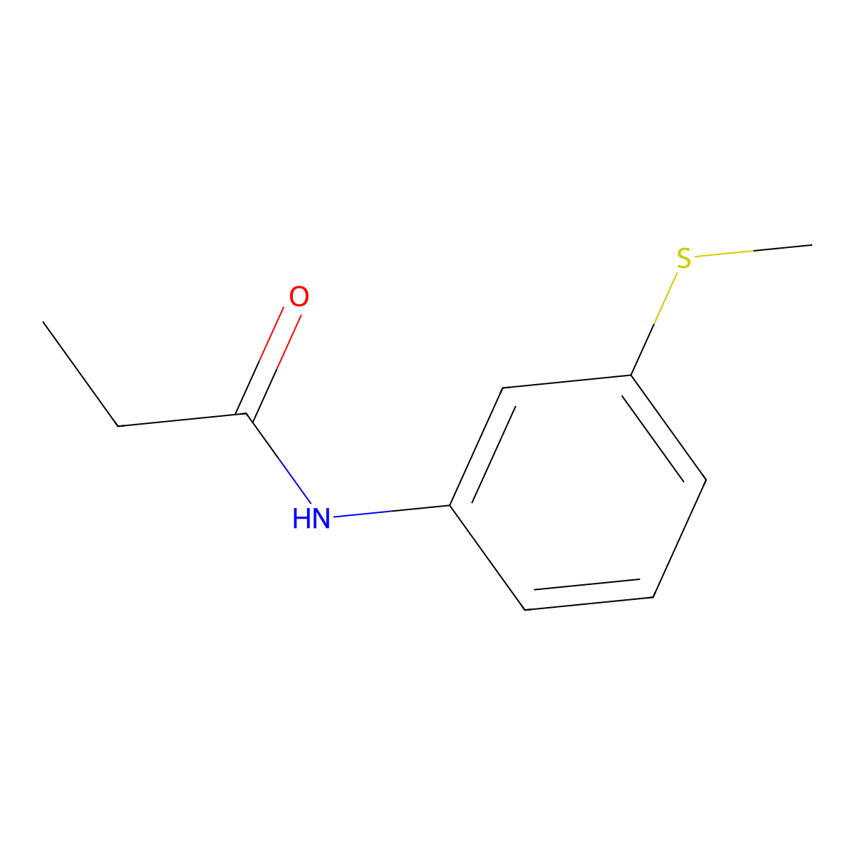 N-[3-(methylsulfanyl)phenyl]propanamide molecular structure, CAS 51043-11-9