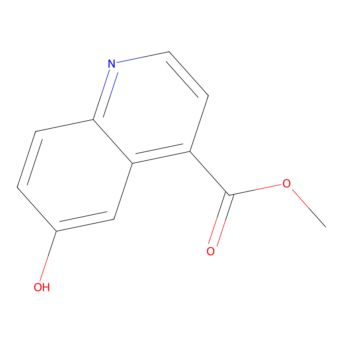 Methyl 6-hydroxyquinoline-4-carboxylate molecular structure, CAS 51043-76-6