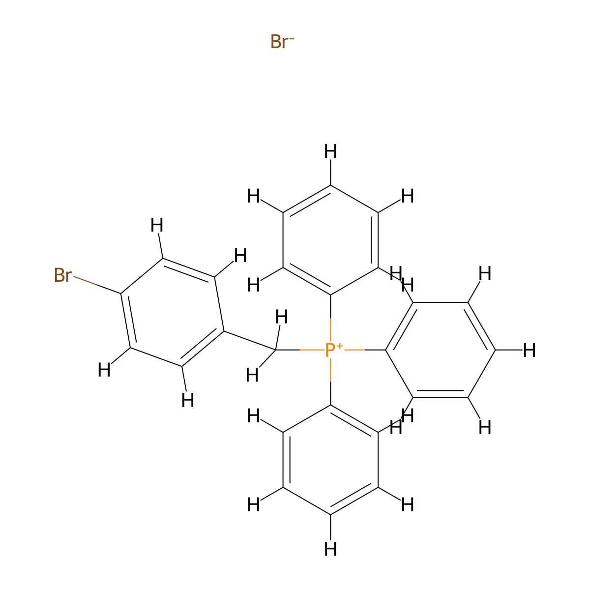 [(4-Bromophenyl)methyl]triphenylphosphanium bromide molecular structure, CAS 51044-13-4