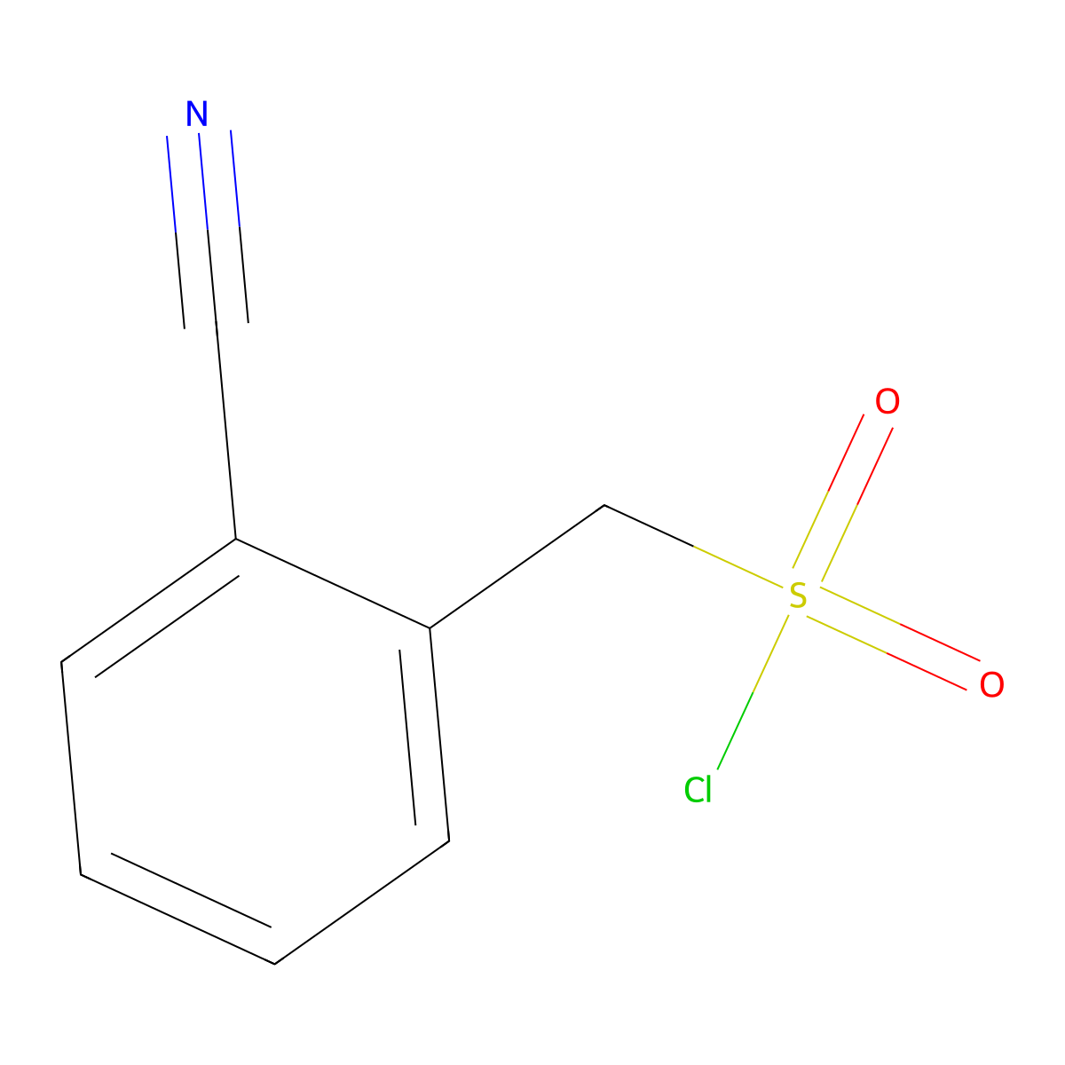 (2-Cyanophenyl)methanesulfonyl chloride molecular structure, CAS 51045-34-2