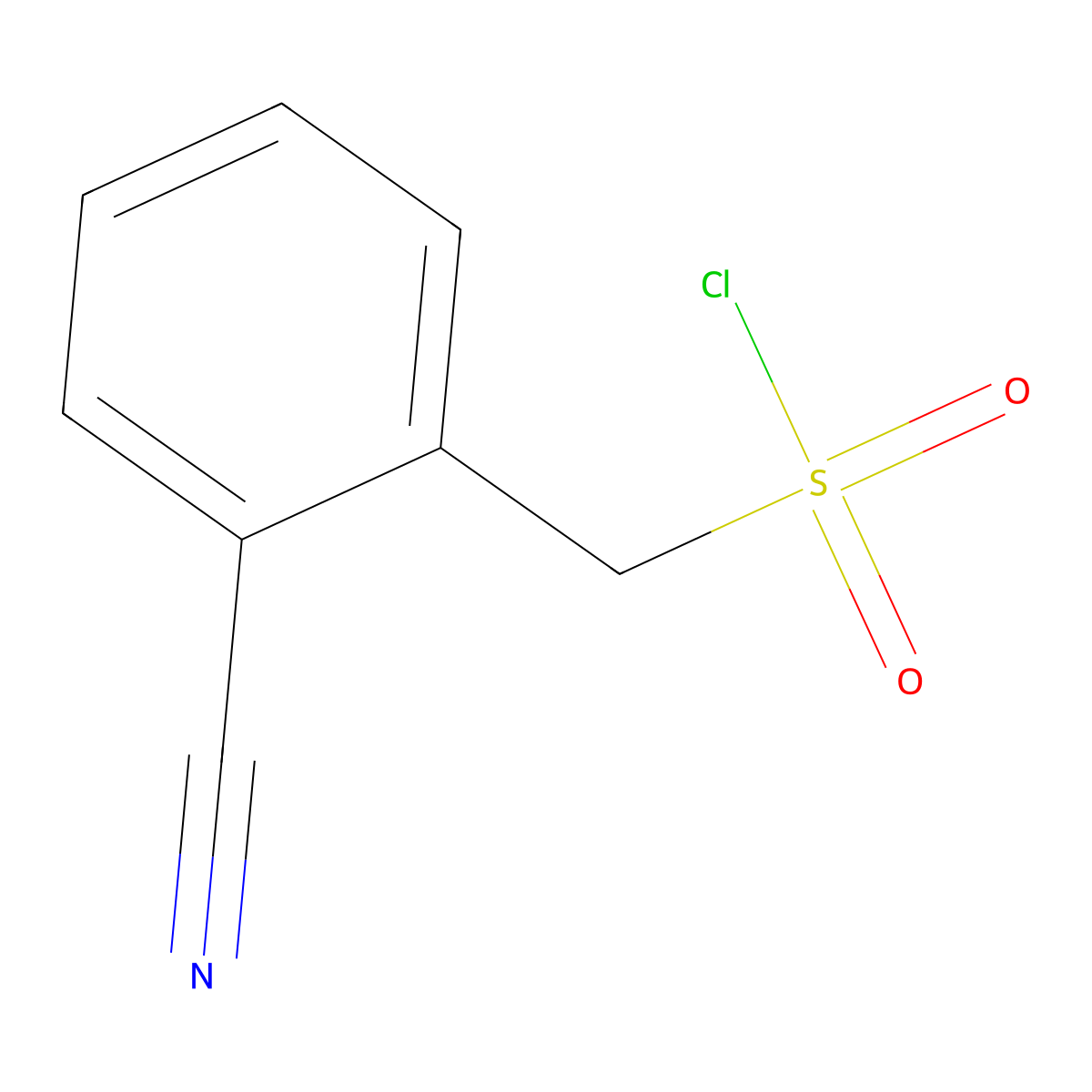 (2-Cyanophenyl)methanesulfonyl chloride molecular structure, CAS 51045-34-2