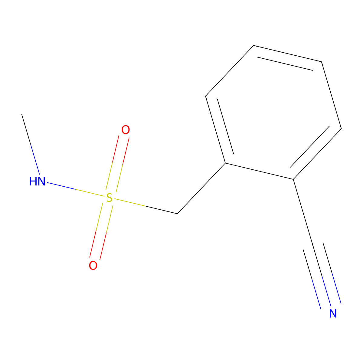1-(2-cyanophenyl)-N-methylmethanesulfonamide molecular structure, CAS 51045-35-3