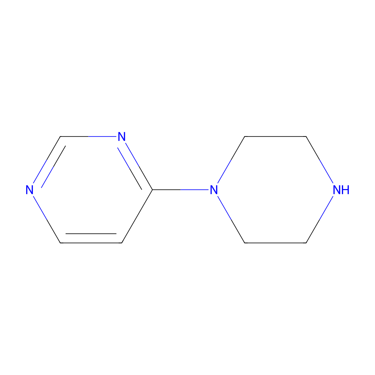 4-(Piperazin-1-yl)pyrimidine molecular structure, CAS 51047-52-0