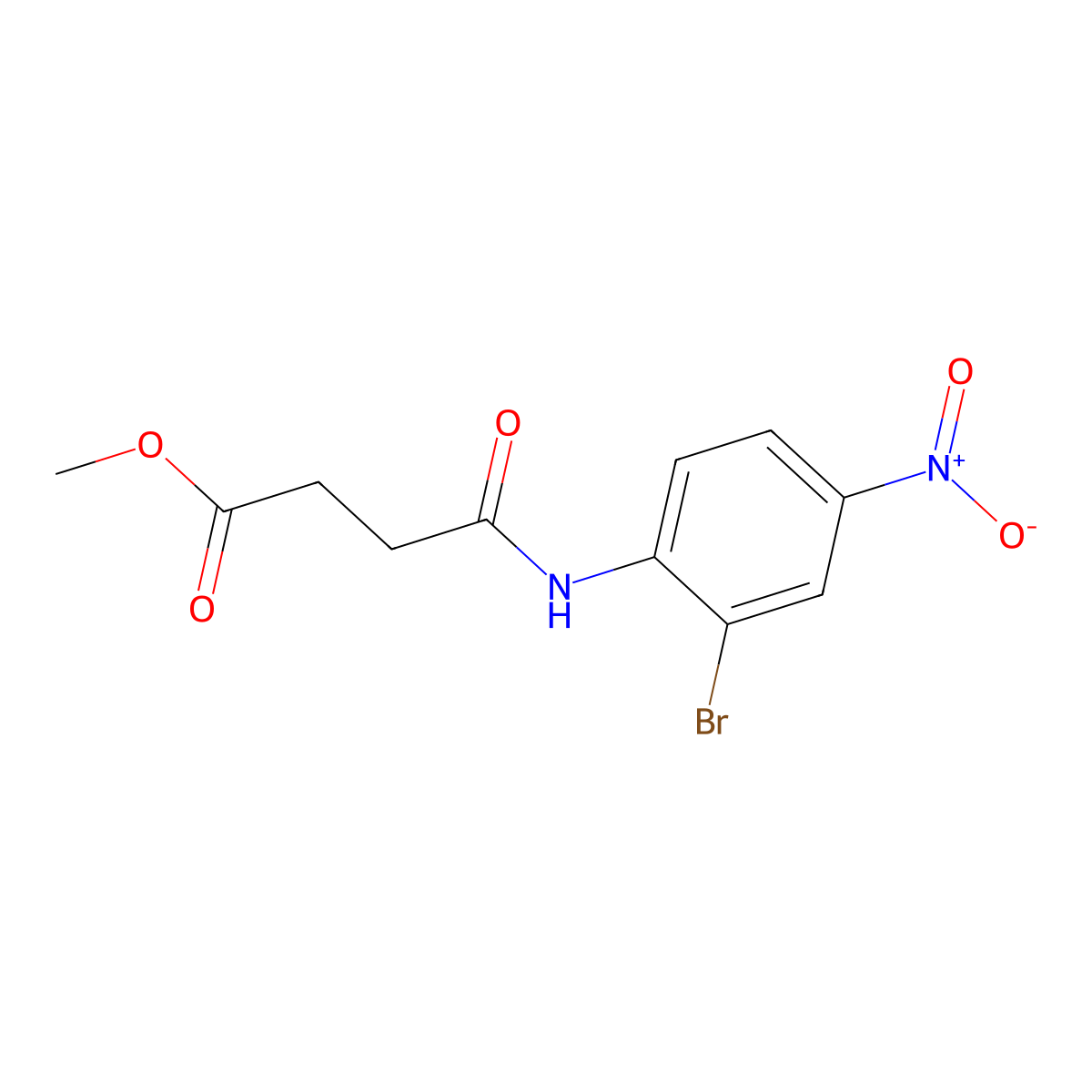 Methyl 4-(2-bromo-4-nitroanilino)-4-oxobutanoate molecular structure, CAS 5105-16-8