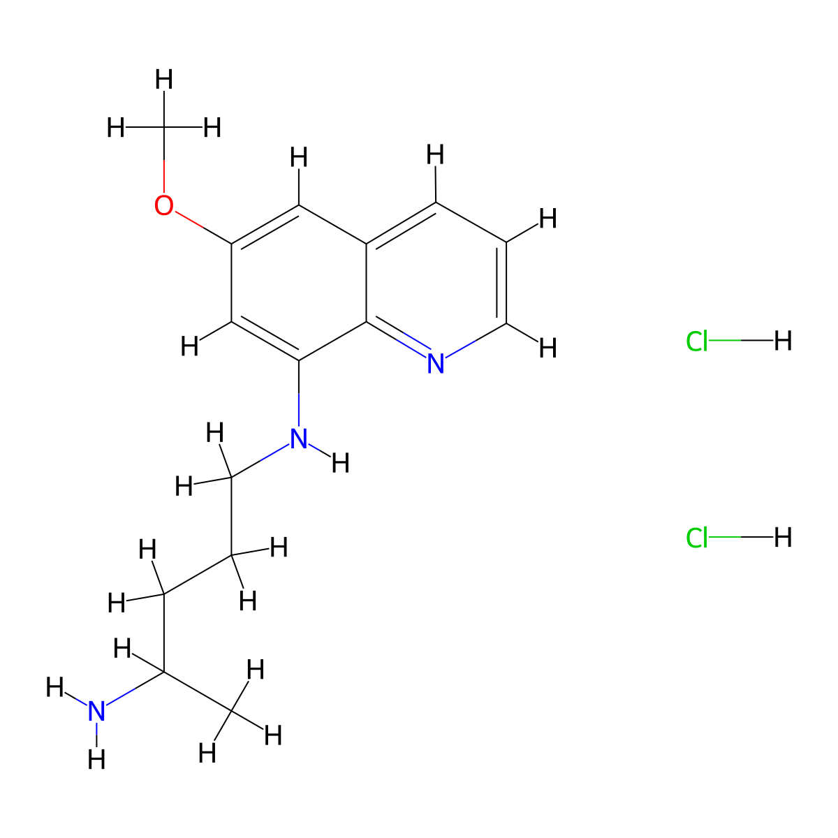 n1-(6-Methoxy-quinolin-8-yl)-pentane-1,4-diamine dihydrochloride molecular structure, CAS 51050-49-8