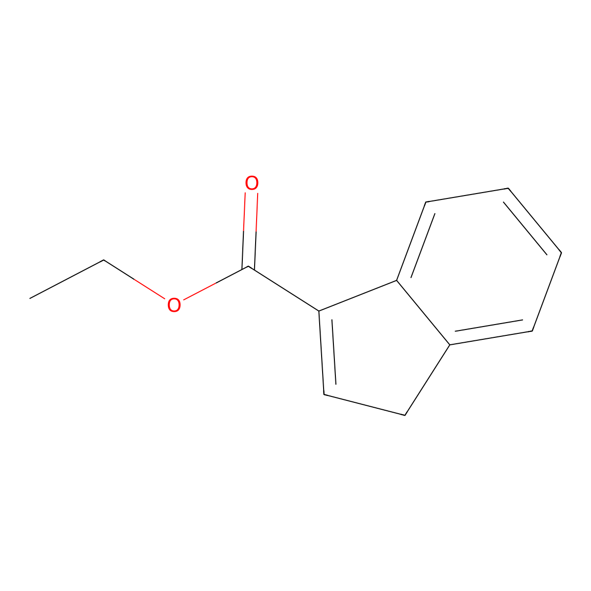 Ethyl 1H-indene-3-carboxylate molecular structure, CAS 51056-37-2