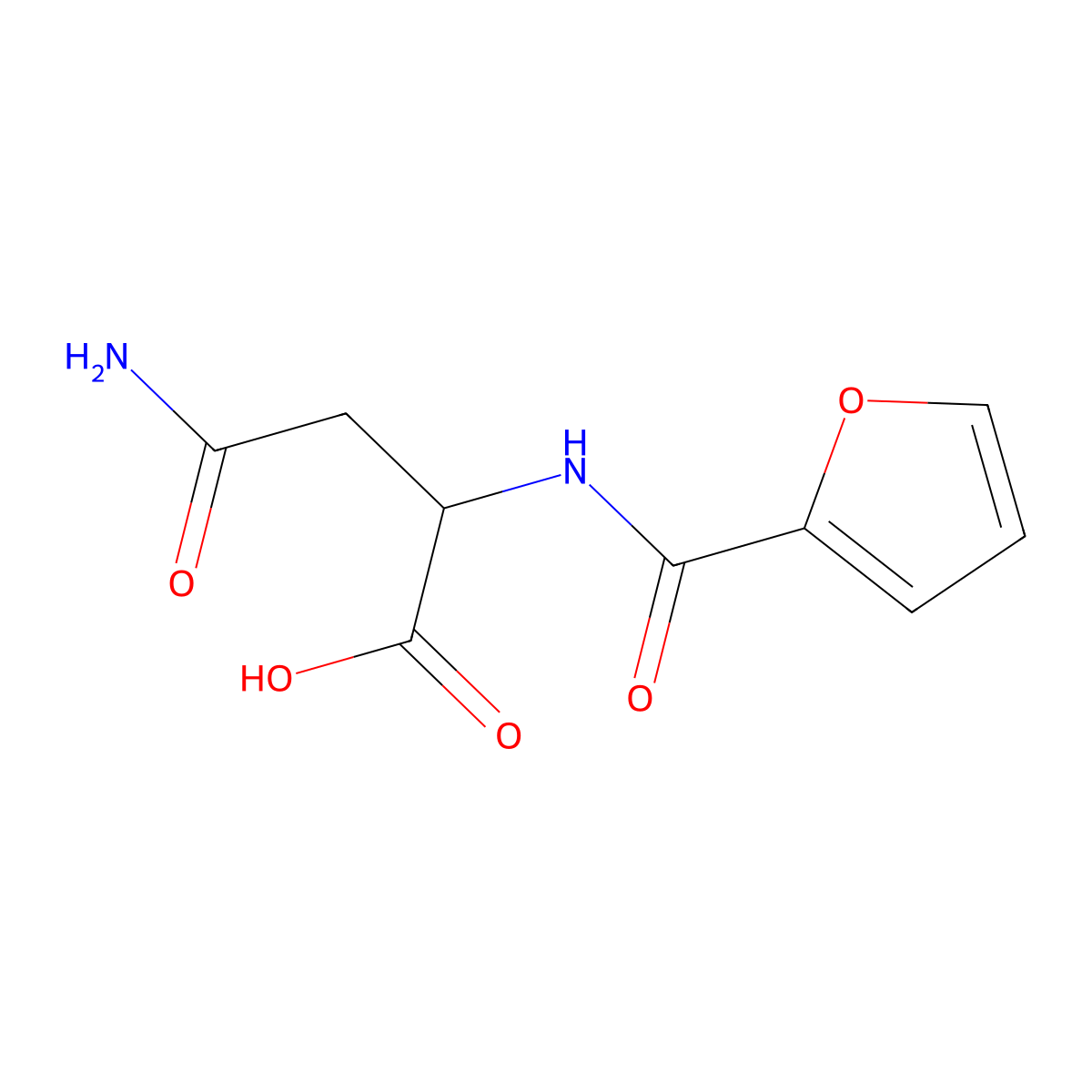 N~2~-(Furan-2-carbonyl)asparagine molecular structure, CAS 5106-71-8