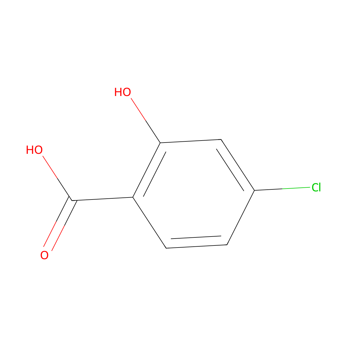 4-Chlorosalicylic acid molecular structure, CAS 5106-98-9