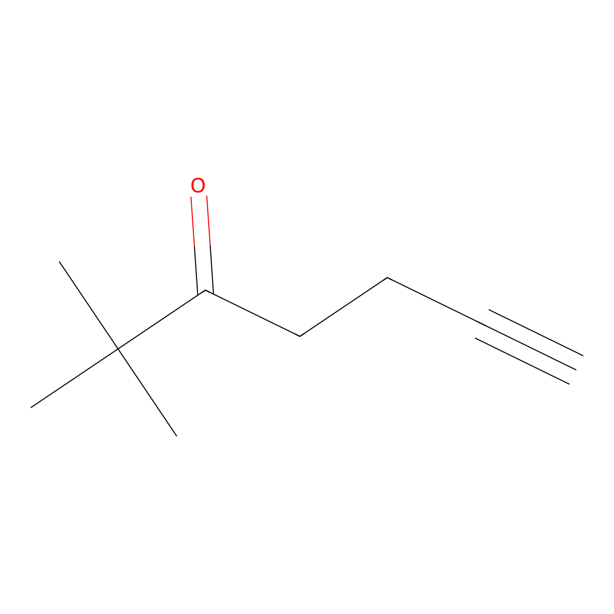 2,2-Dimethylhept-6-yn-3-one molecular structure, CAS 51060-08-3