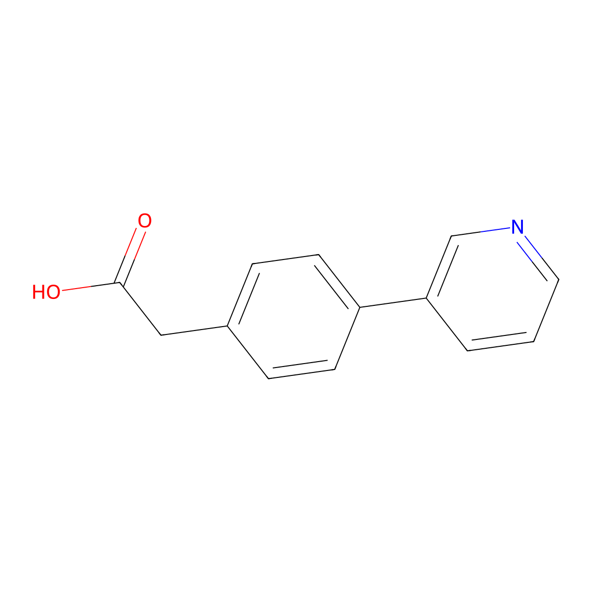4-(3'-Pyridyl)phenylacetic acid molecular structure, CAS 51061-71-3