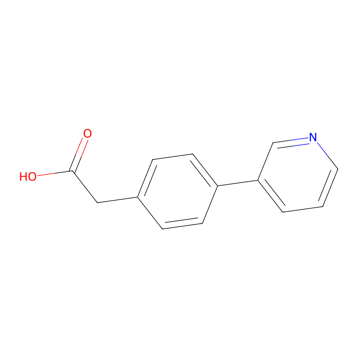 4-(3'-Pyridyl)phenylacetic acid molecular structure, CAS 51061-71-3