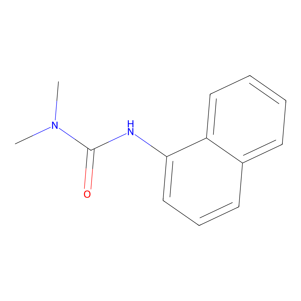 1,1-Dimethyl-3-(1-naphthyl)urea molecular structure, CAS 51062-10-3