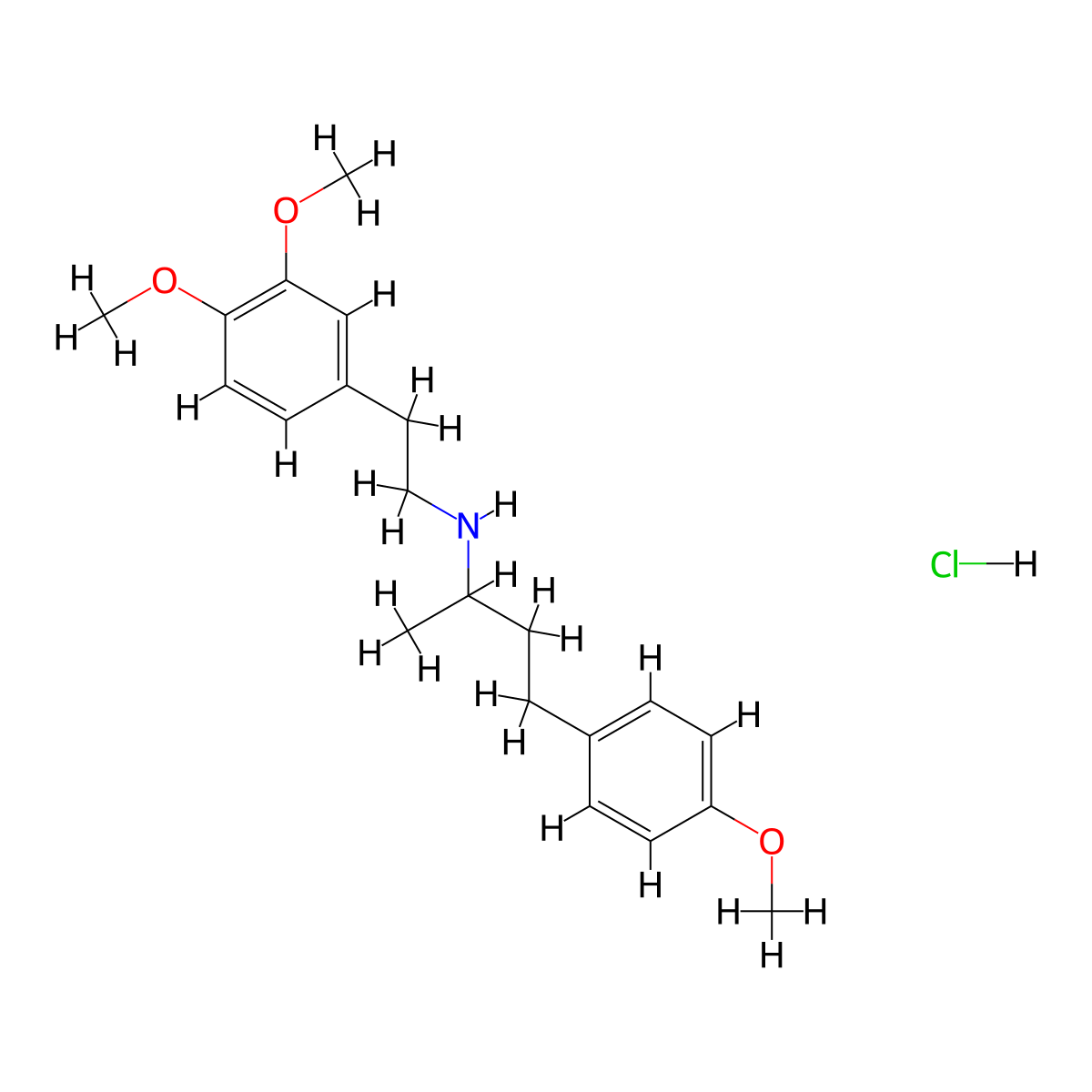 Trimethoxy Dobutamine Hydrochloride molecular structure, CAS 51062-14-7