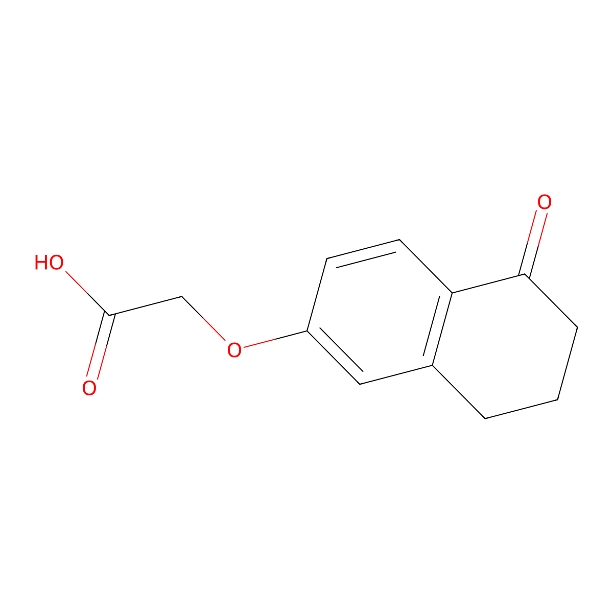 2-[(5-Oxo-5,6,7,8-tetrahydronaphthalen-2-yl)oxy]acetic acid molecular structure, CAS 51062-69-2