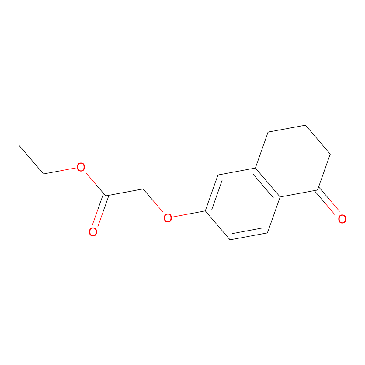 Ethyl 2-((5-oxo-5,6,7,8-tetrahydronaphthalen-2-yl)oxy)acetate molecular structure, CAS 51062-76-1