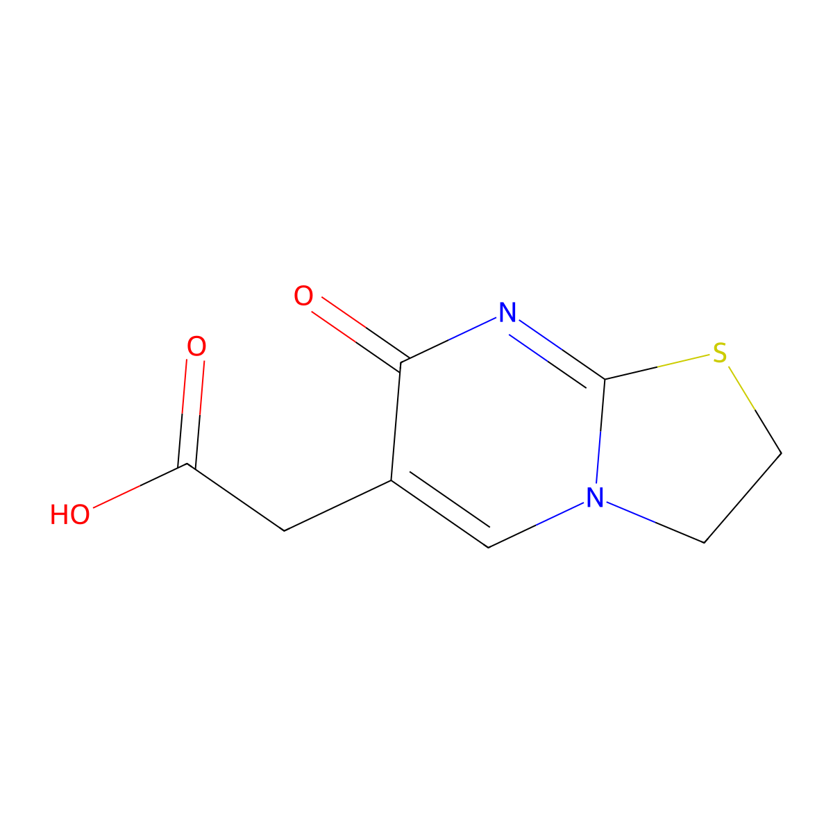 2-(7-oxo-3,7-dihydro-2H-thiazolo(3,2-a)pyriMidin-6-yl)acetic acid molecular structure, CAS 51068-07-6