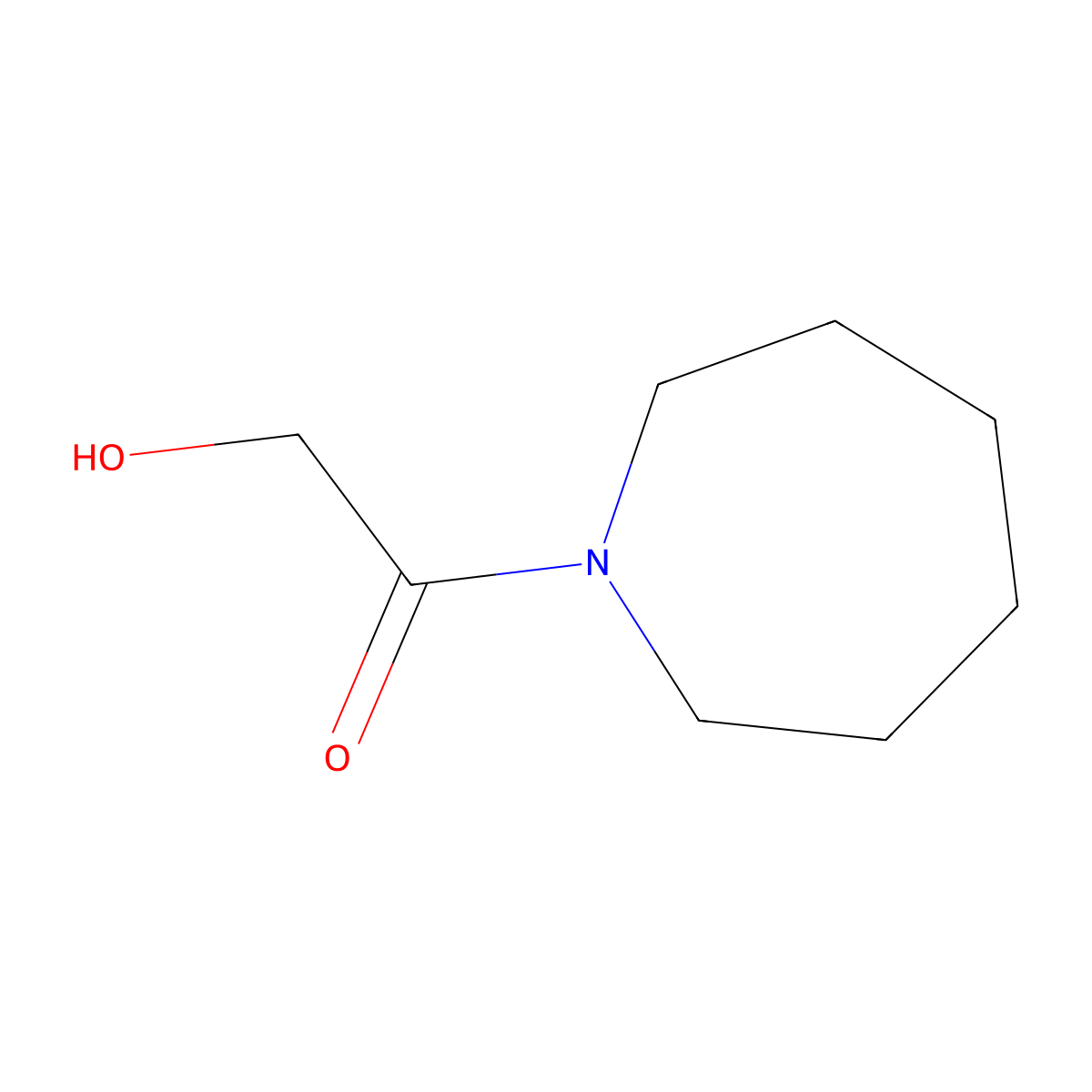 1-(Azepan-1-yl)-2-hydroxyethan-1-one molecular structure, CAS 51068-58-7