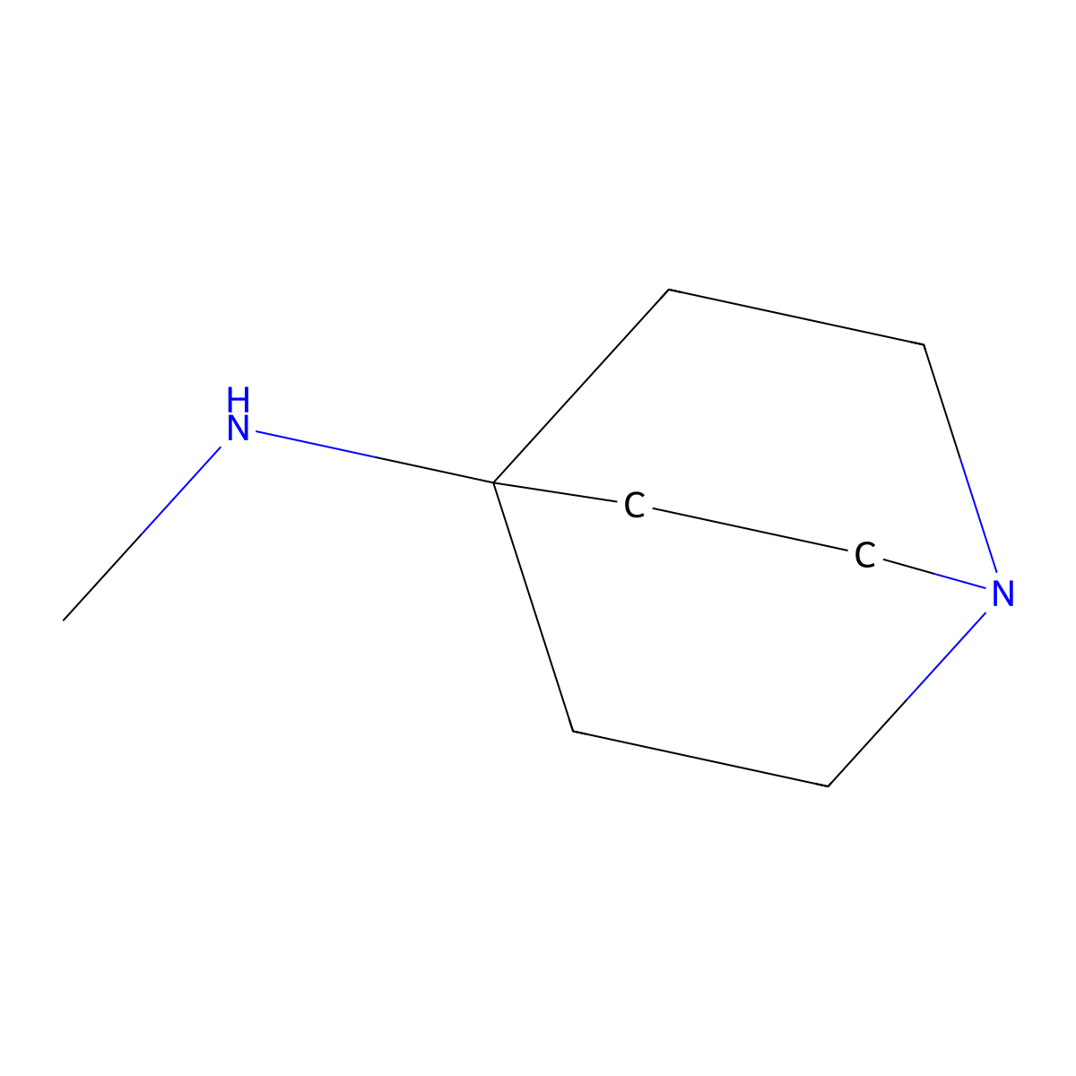 1-Azabicyclo[2.2.2]octan-4-amine, N-methyl- molecular structure, CAS 51069-06-8