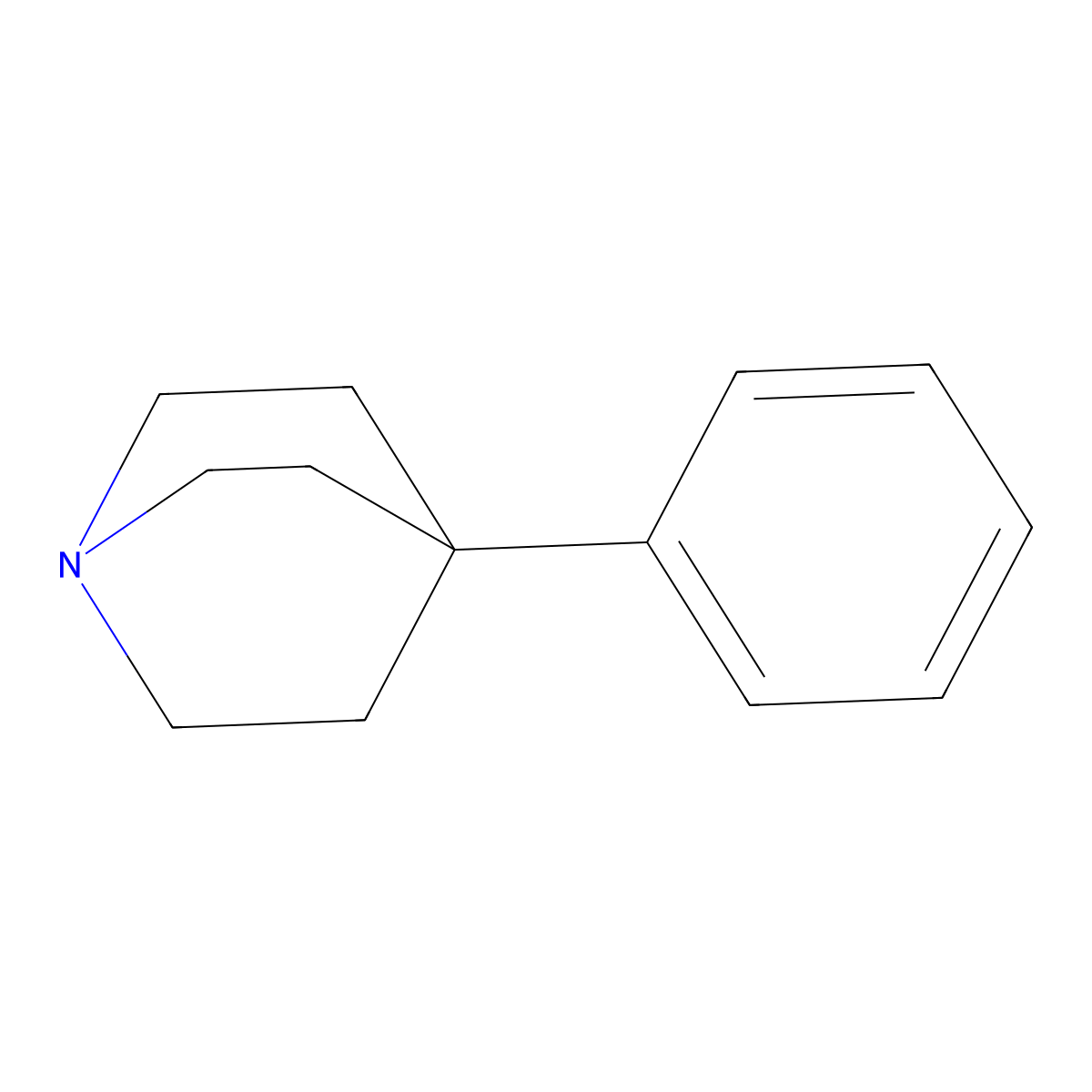 4-Phenyl-1-azabicyclo(2.2.2)octane molecular structure, CAS 51069-11-5
