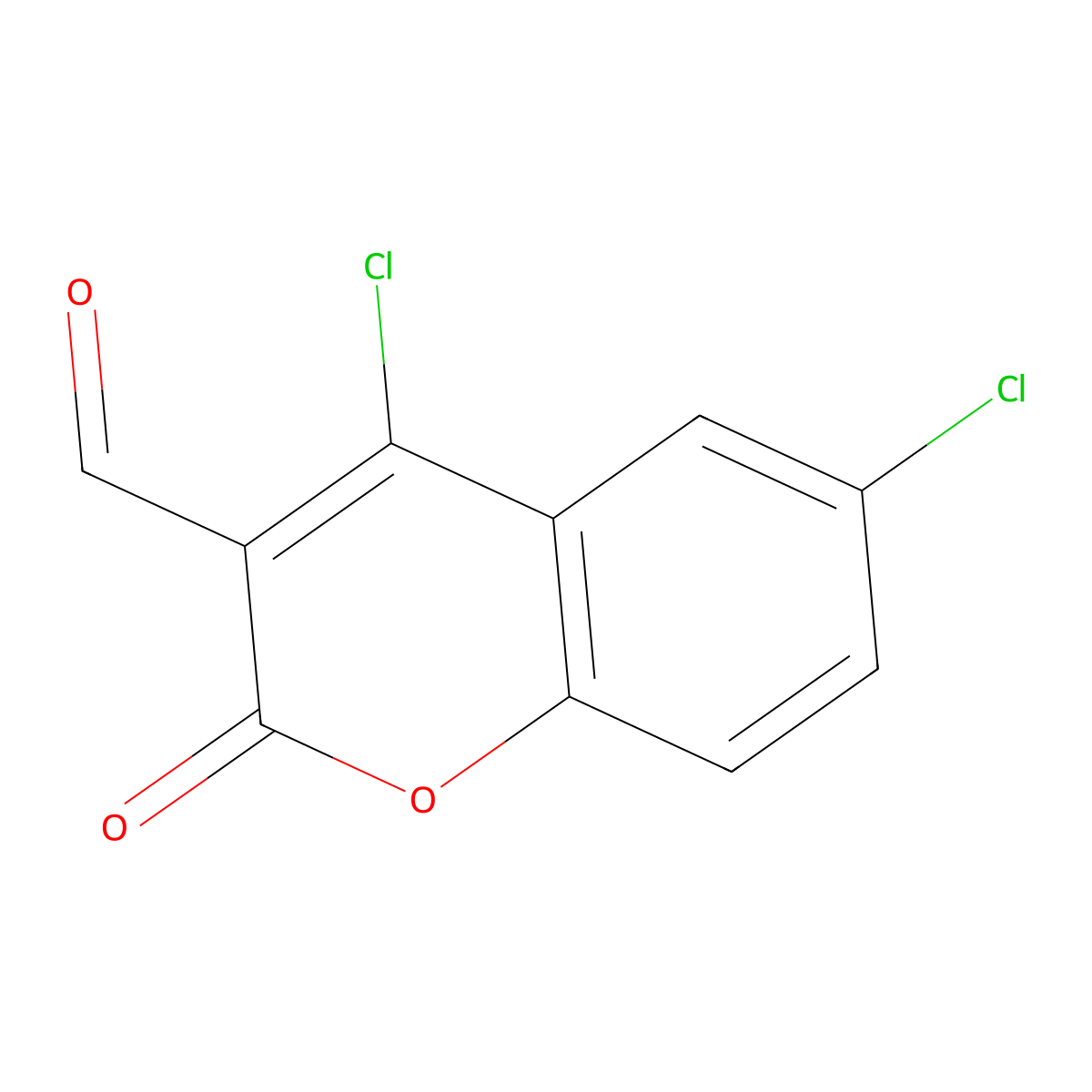 4,6-Dichloro-3-formylcoumarin molecular structure, CAS 51069-87-5