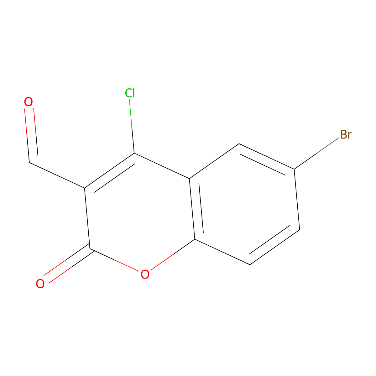 6-Bromo-4-chloro-3-formylcoumarin molecular structure, CAS 51069-90-0
