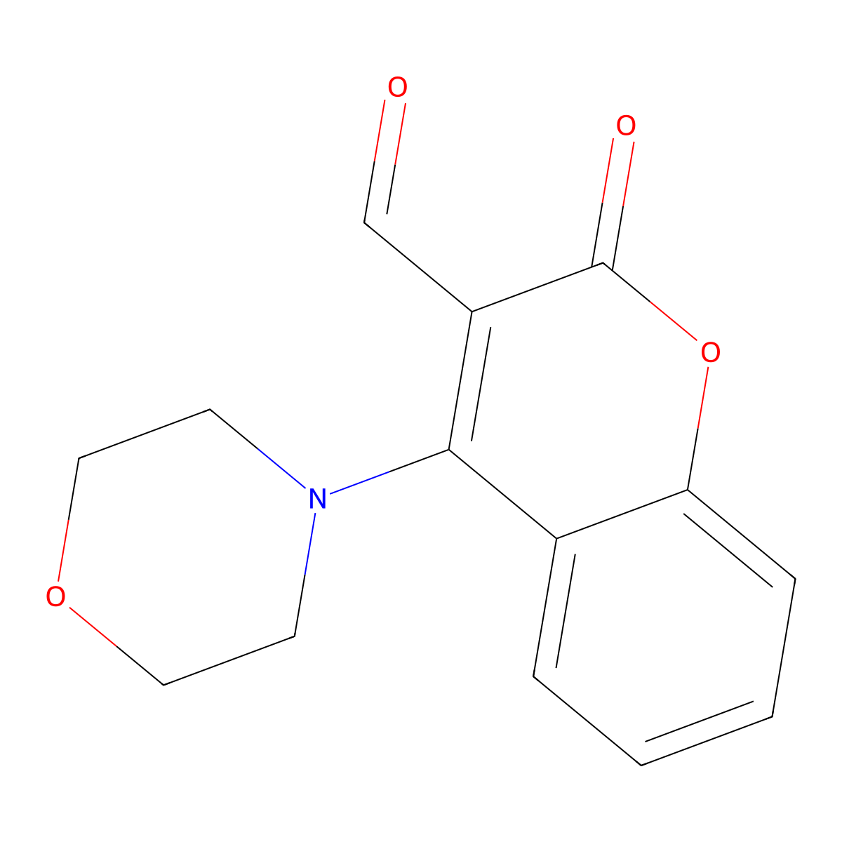4-(morpholin-4-yl)-2-oxo-2H-chromene-3-carbaldehyde molecular structure, CAS 51070-24-7