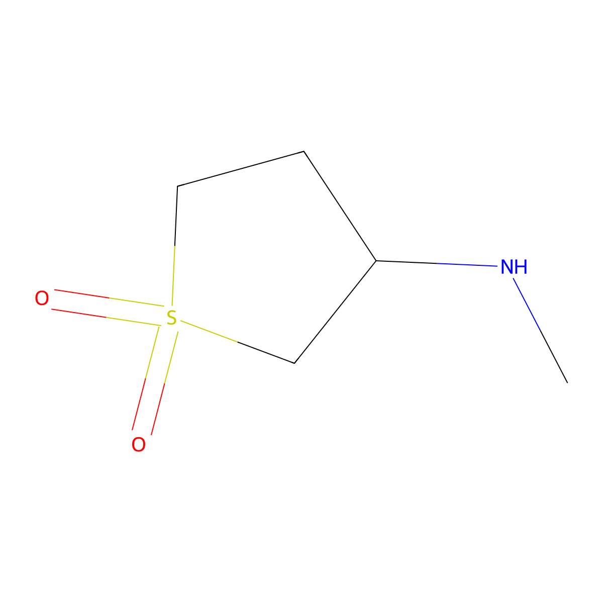 Tetrahydro-N-methylthiophen-3-amine 1,1-dioxide molecular structure, CAS 51070-55-4