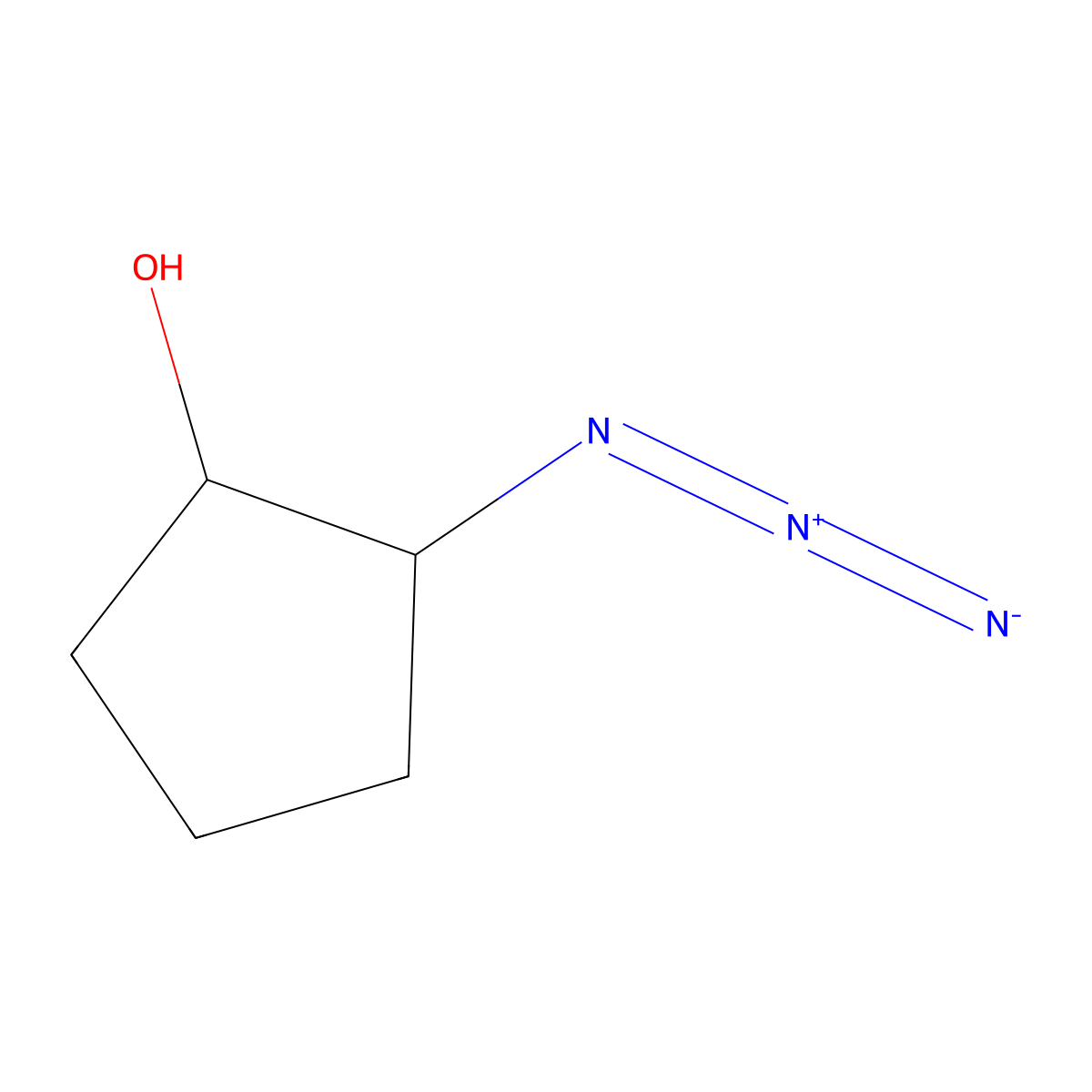 2-Azidocyclopentan-1-ol molecular structure, CAS 510709-38-3