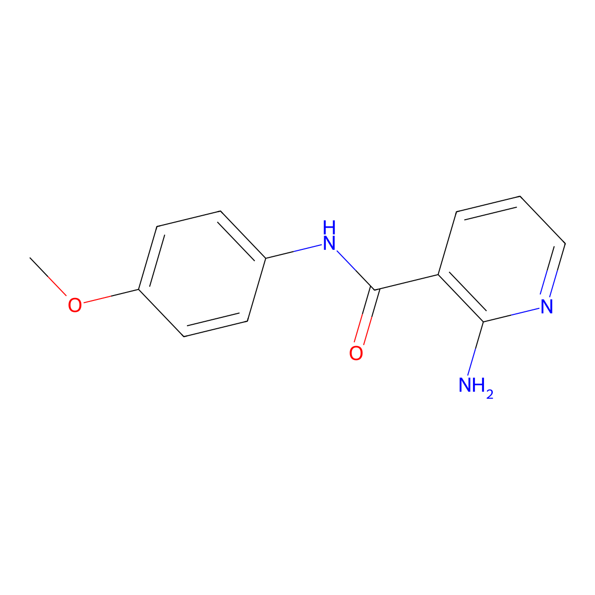 2-amino-N-(4-methoxyphenyl)pyridine-3-carboxamide molecular structure, CAS 51071-52-4