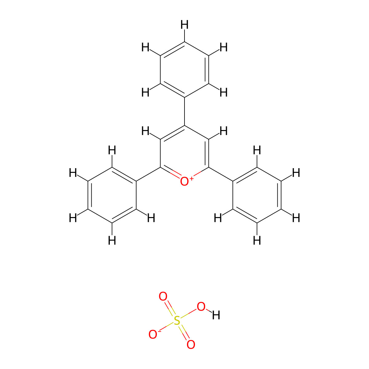 2,4,6-Triphenylpyrylium Hydrogensulfate molecular structure, CAS 51071-75-1