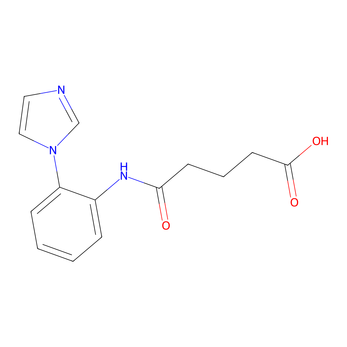 4-(2-Imidazol-1-yl-phenylcarbamoyl)-butyric acid molecular structure, CAS 510712-03-5