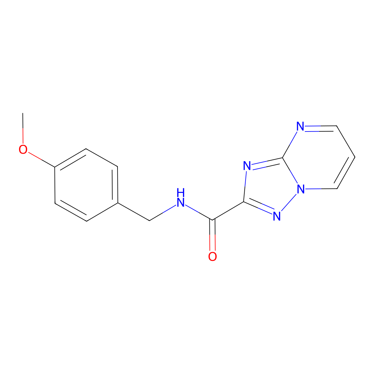 N-[(4-methoxyphenyl)methyl]-[1,2,4]triazolo[1,5-a]pyrimidine-2-carboxamide molecular structure, CAS 510712-34-2