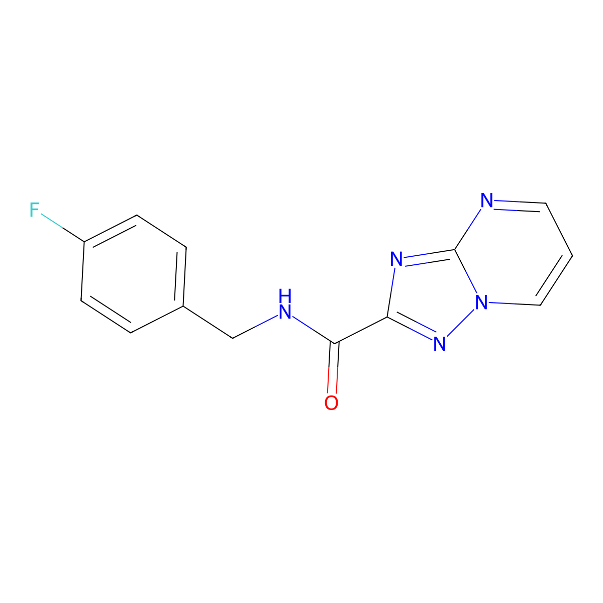N-[(4-fluorophenyl)methyl]-[1,2,4]triazolo[1,5-a]pyrimidine-2-carboxamide molecular structure, CAS 510712-35-3