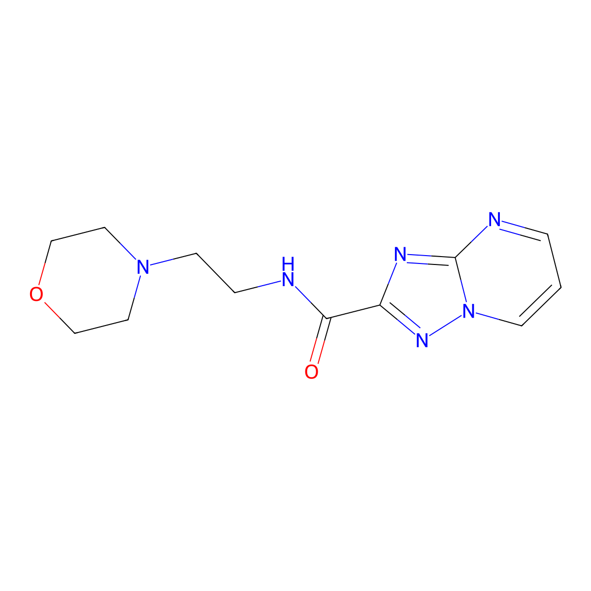 N-(2-morpholin-4-ylethyl)-[1,2,4]triazolo[1,5-a]pyrimidine-2-carboxamide molecular structure, CAS 510712-40-0