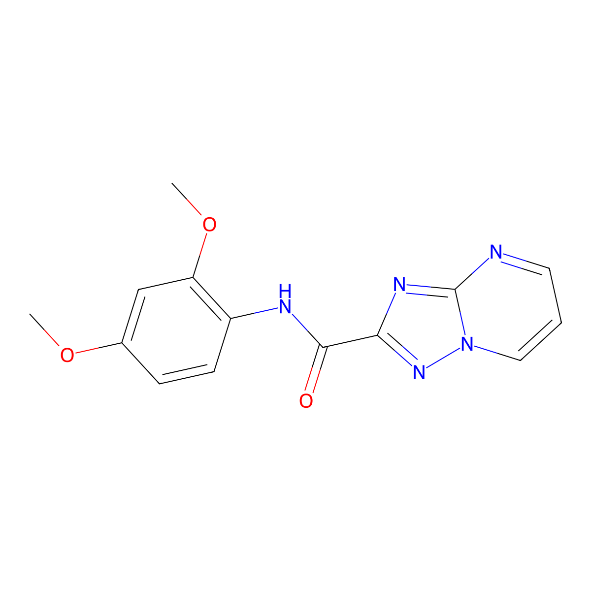 N-(2,4-dimethoxyphenyl)-[1,2,4]triazolo[1,5-a]pyrimidine-2-carboxamide molecular structure, CAS 510712-73-9