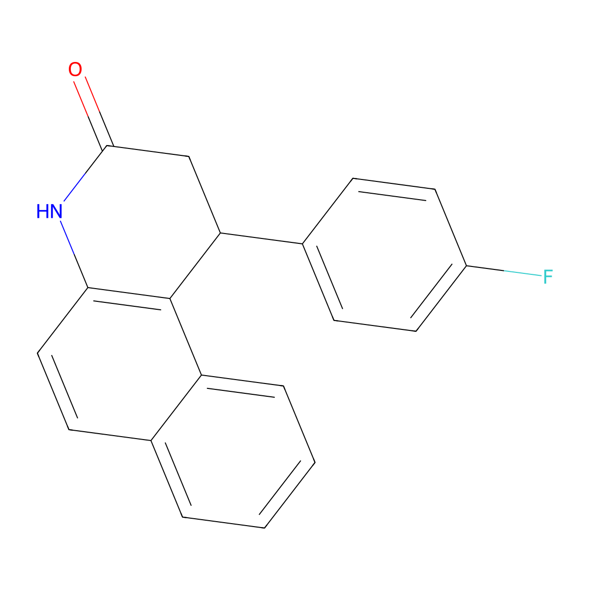 1-(4-fluorophenyl)-1,4-dihydrobenzo[f]quinolin-3(2H)-one molecular structure, CAS 510712-93-3