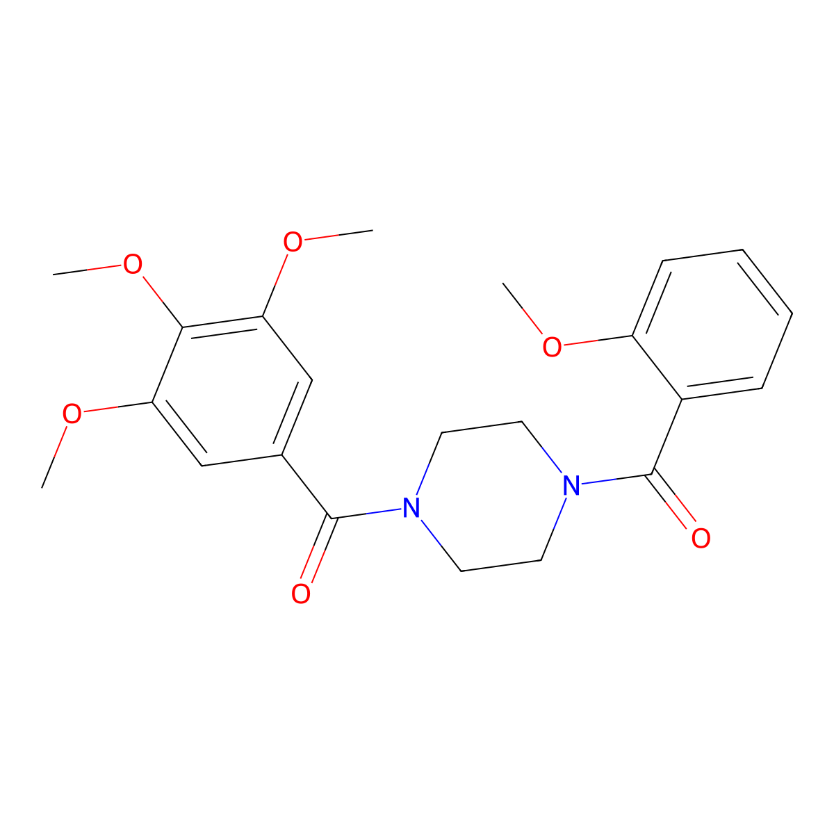 1-(2-Methoxybenzoyl)-4-(3,4,5-trimethoxybenzoyl)piperazine molecular structure, CAS 510713-87-8