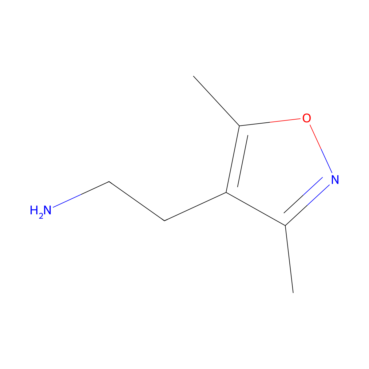 2-(Dimethyl-1,2-oxazol-4-yl)ethan-1-amine molecular structure, CAS 510717-69-8