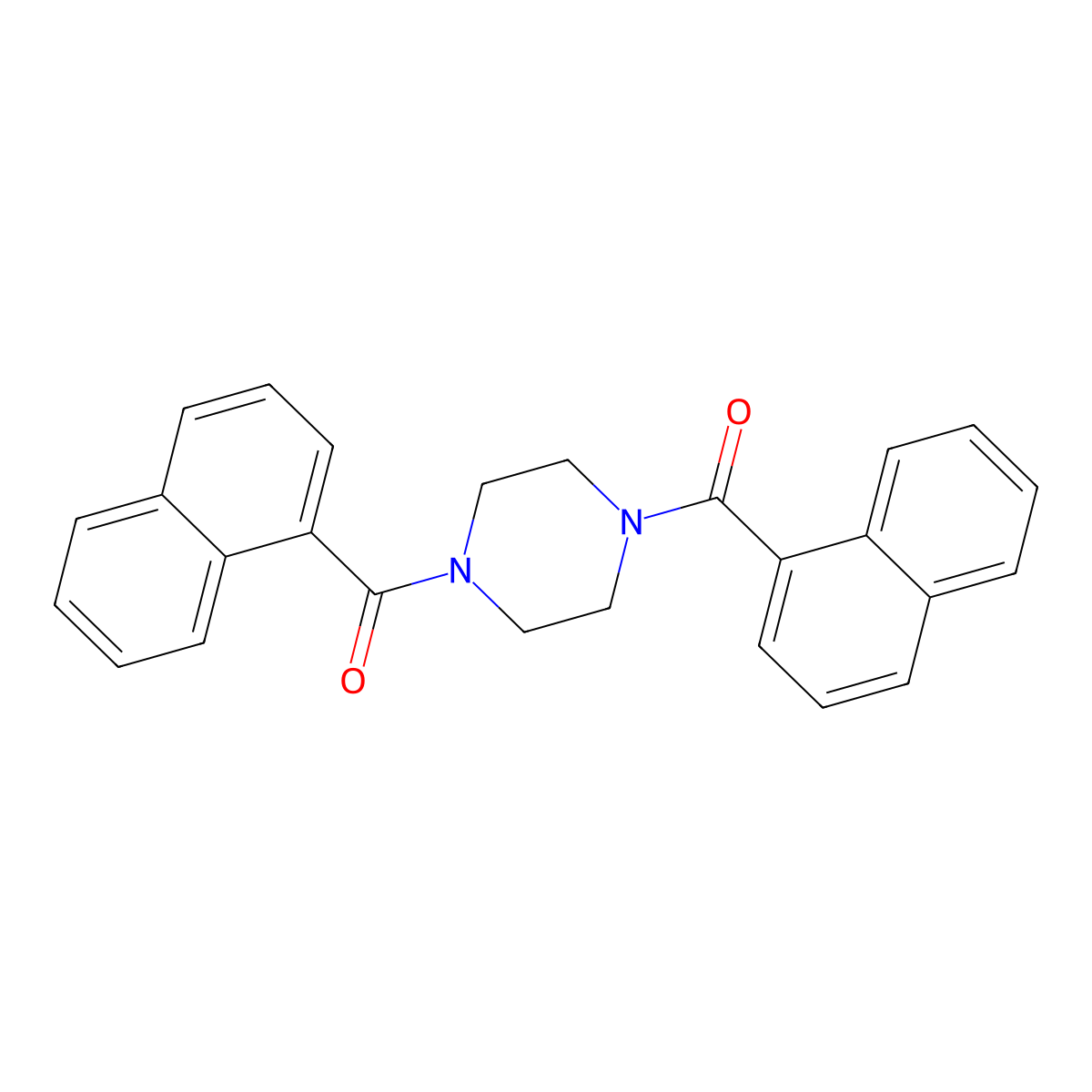 [4-(Naphthalene-1-carbonyl)piperazin-1-yl]-naphthalen-1-ylmethanone molecular structure, CAS 510718-33-9