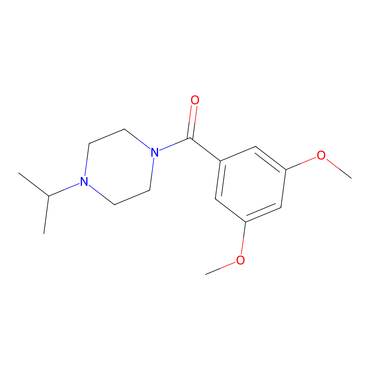 1-(3,5-Dimethoxybenzoyl)-4-isopropylpiperazine molecular structure, CAS 510718-42-0