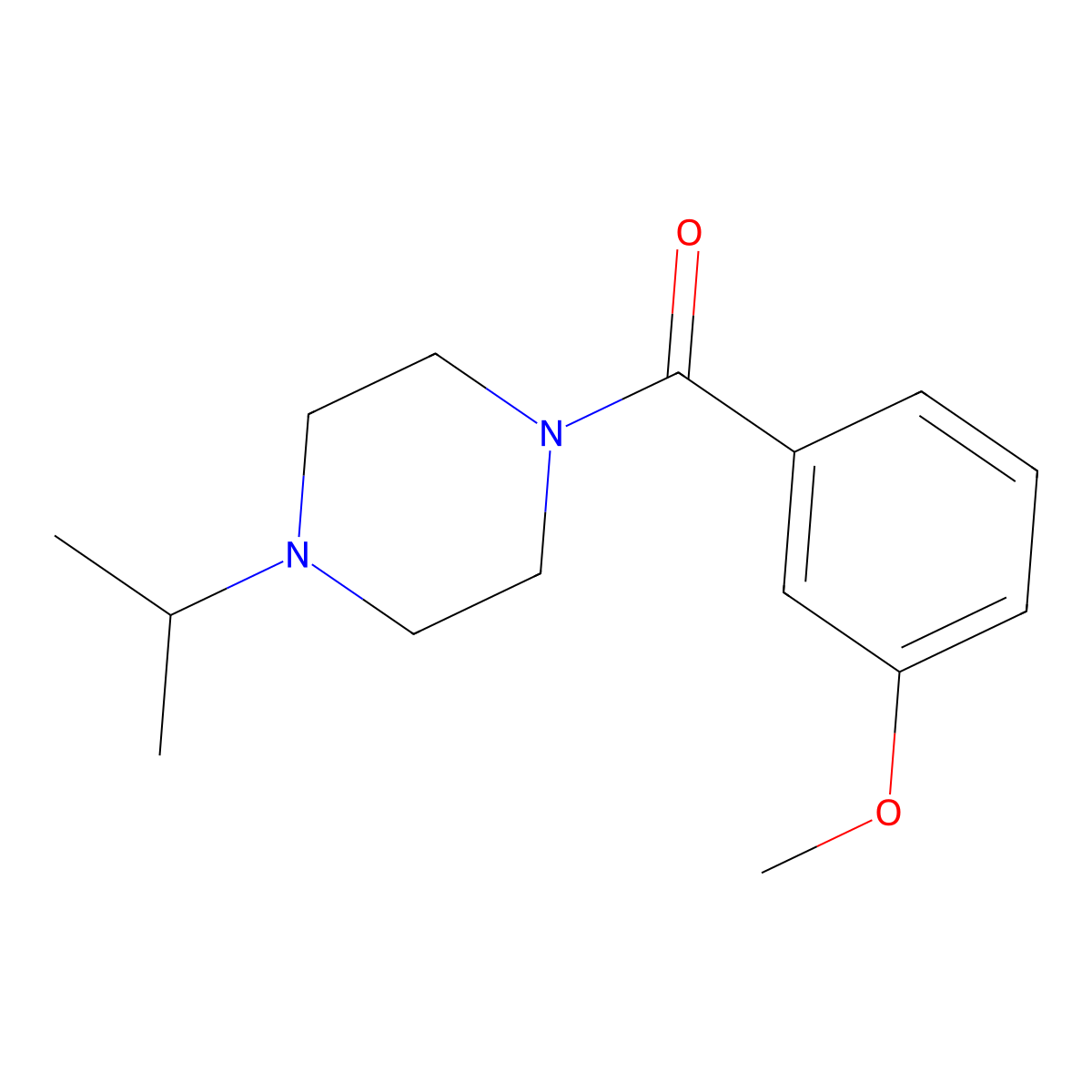 1-Isopropyl-4-(3-methoxybenzoyl)piperazine molecular structure, CAS 510718-74-8