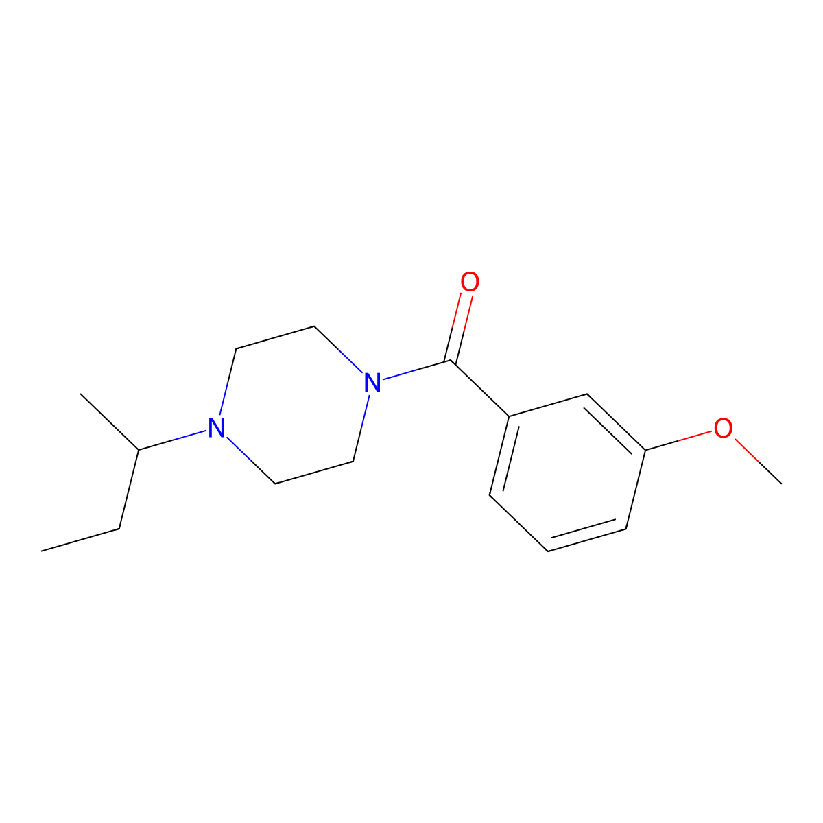 1-Sec-butyl-4-(3-methoxybenzoyl)piperazine molecular structure, CAS 510718-83-9