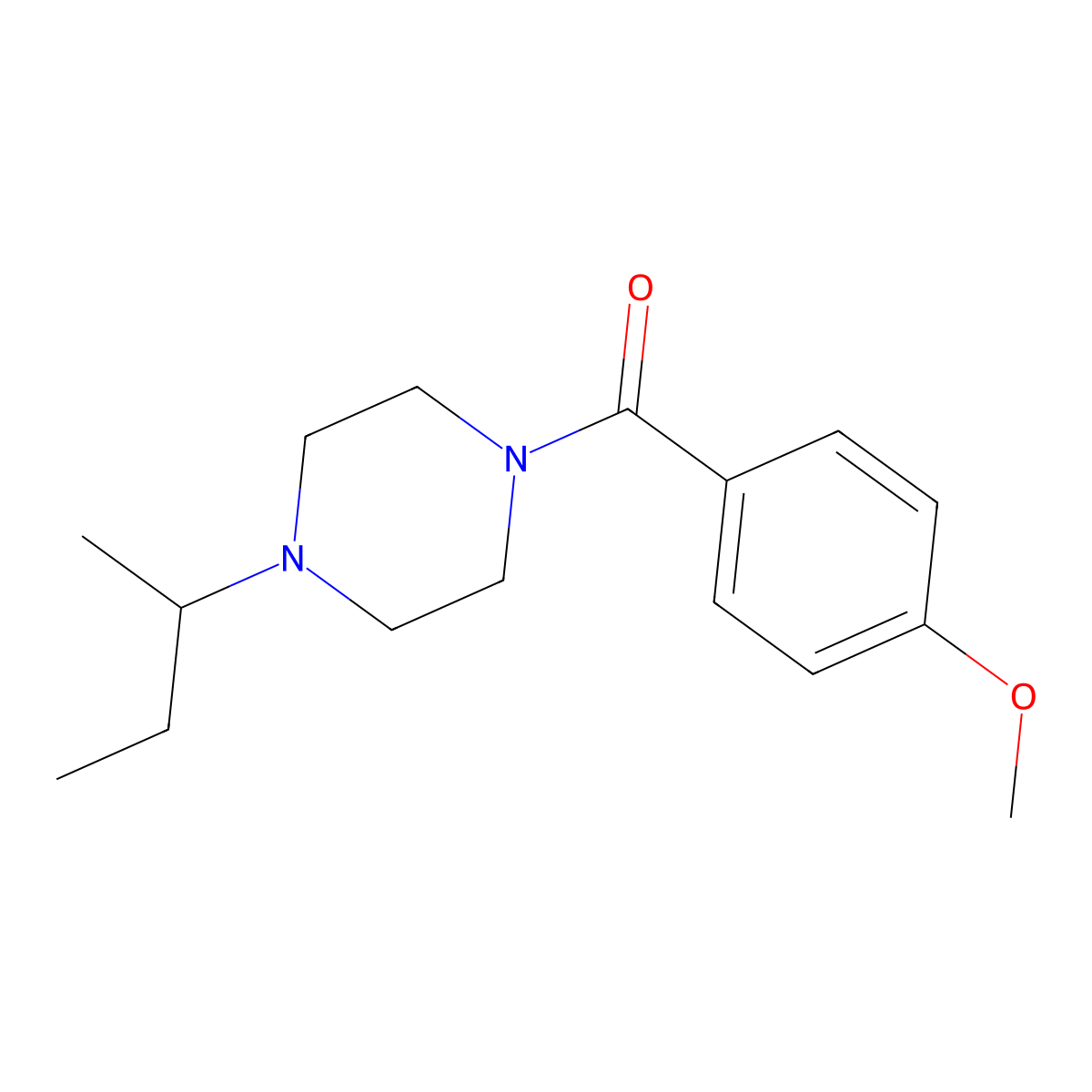 1-Sec-butyl-4-(4-methoxybenzoyl)piperazine molecular structure, CAS 510718-86-2