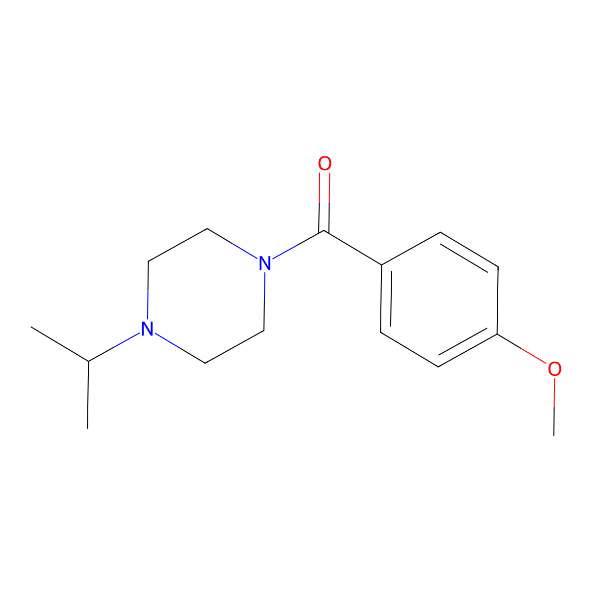 1-Isopropyl-4-(4-methoxybenzoyl)piperazine molecular structure, CAS 510718-94-2