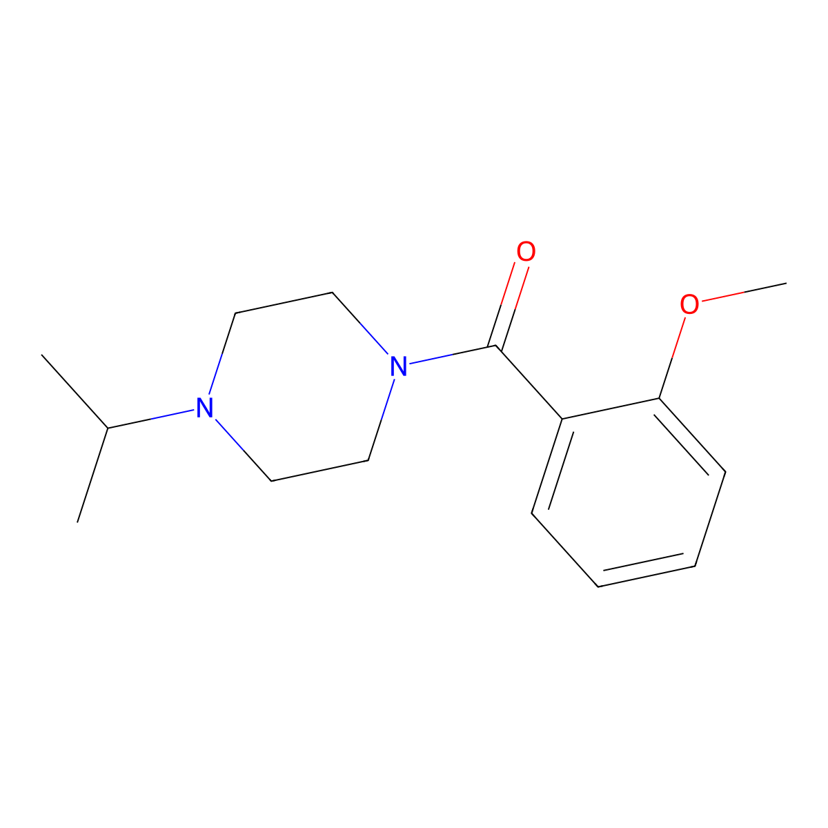 1-Isopropyl-4-(2-methoxybenzoyl)piperazine molecular structure, CAS 510719-03-6