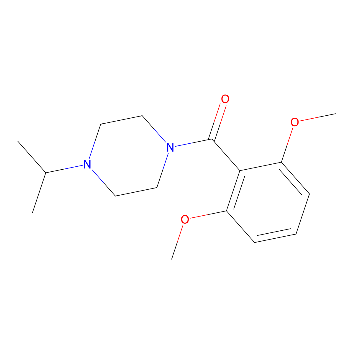 (2,6-Dimethoxyphenyl)[4-(propan-2-yl)piperazin-1-yl]methanone molecular structure, CAS 510720-77-1